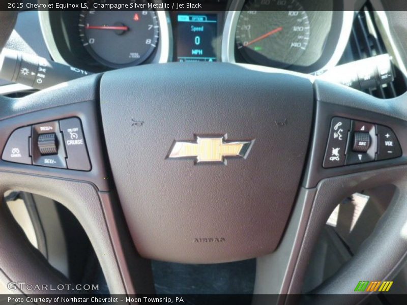 Champagne Silver Metallic / Jet Black 2015 Chevrolet Equinox LS
