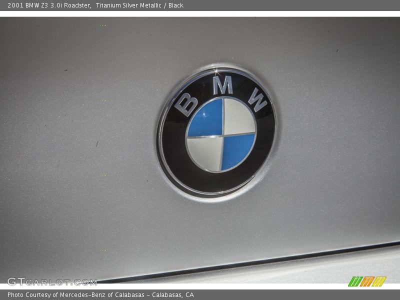 Titanium Silver Metallic / Black 2001 BMW Z3 3.0i Roadster