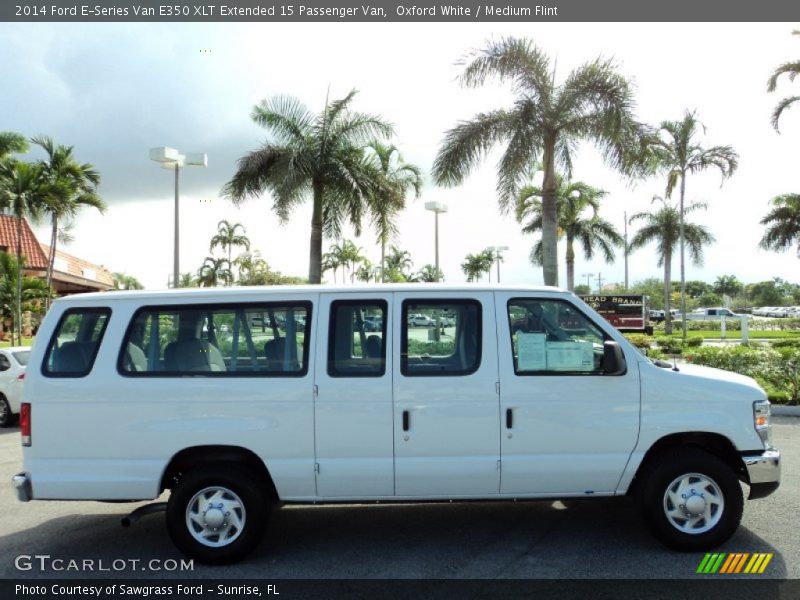 Oxford White / Medium Flint 2014 Ford E-Series Van E350 XLT Extended 15 Passenger Van