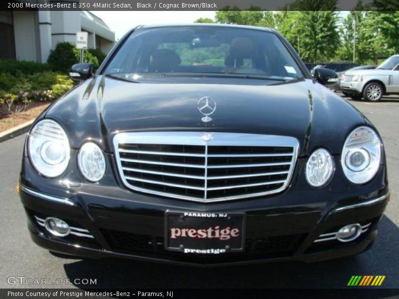 Black / Cognac Brown/Black 2008 Mercedes-Benz E 350 4Matic Sedan