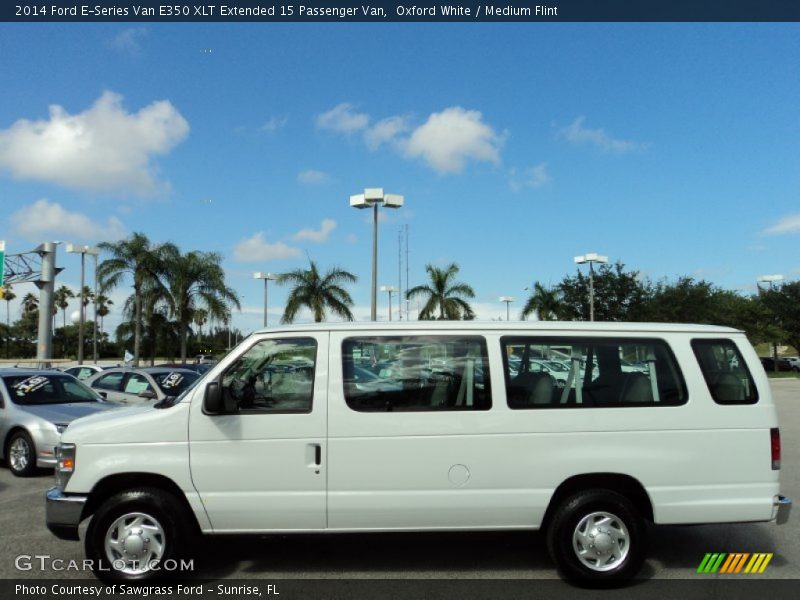 Oxford White / Medium Flint 2014 Ford E-Series Van E350 XLT Extended 15 Passenger Van