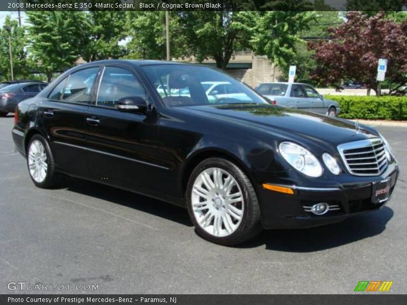 Black / Cognac Brown/Black 2008 Mercedes-Benz E 350 4Matic Sedan