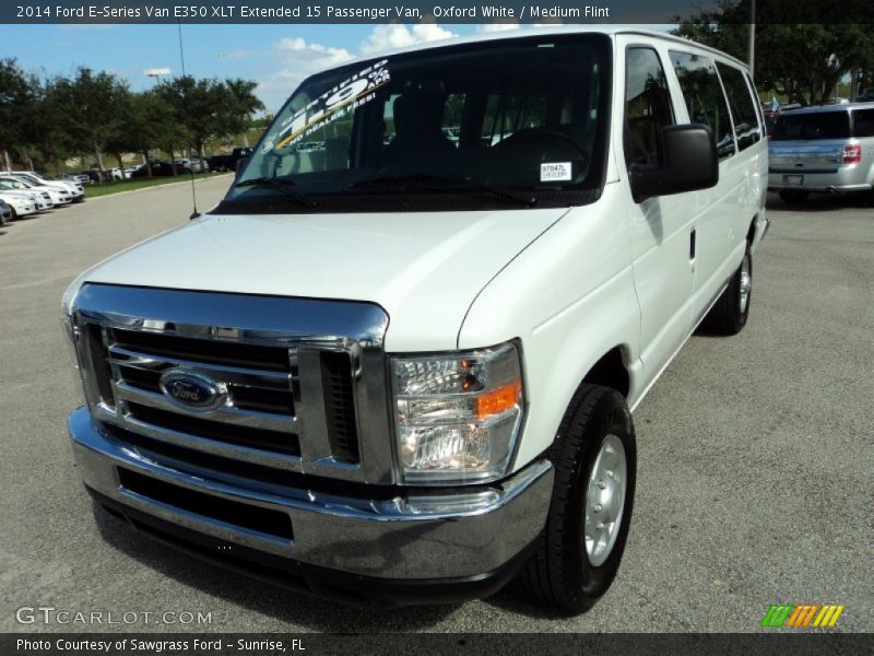 Oxford White / Medium Flint 2014 Ford E-Series Van E350 XLT Extended 15 Passenger Van