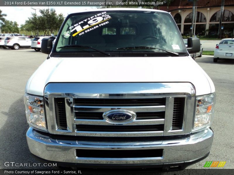 Oxford White / Medium Flint 2014 Ford E-Series Van E350 XLT Extended 15 Passenger Van