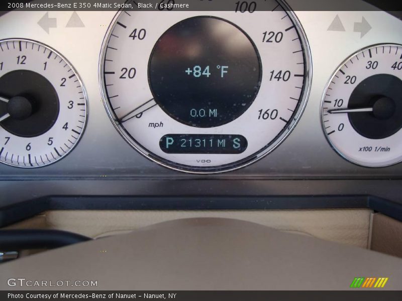 Black / Cashmere 2008 Mercedes-Benz E 350 4Matic Sedan