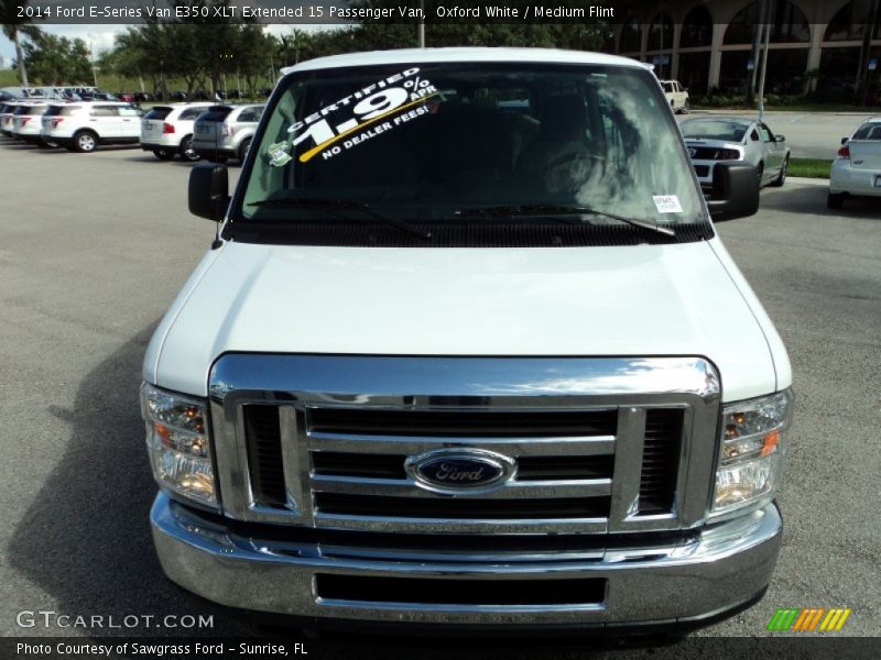 Oxford White / Medium Flint 2014 Ford E-Series Van E350 XLT Extended 15 Passenger Van