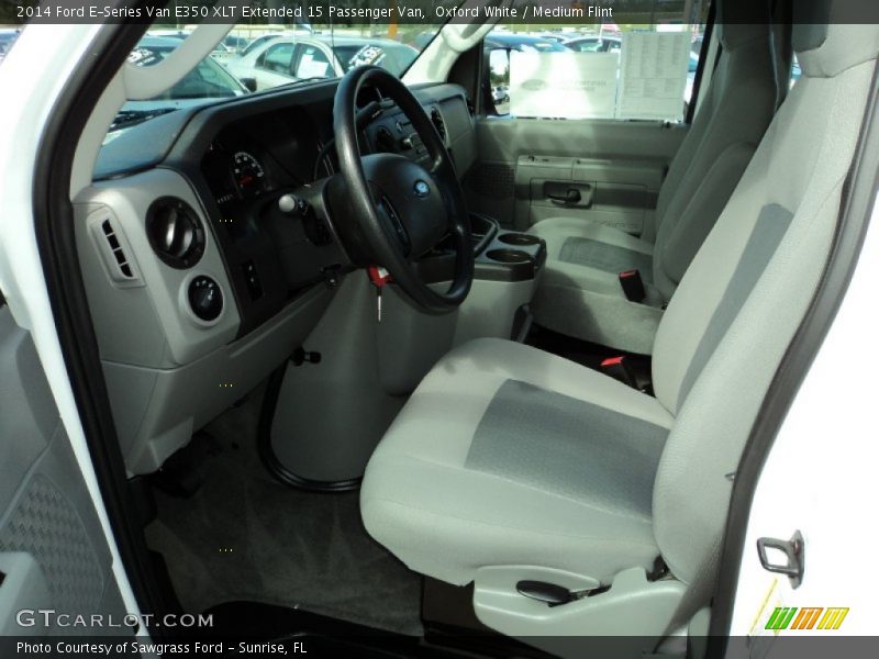 Oxford White / Medium Flint 2014 Ford E-Series Van E350 XLT Extended 15 Passenger Van