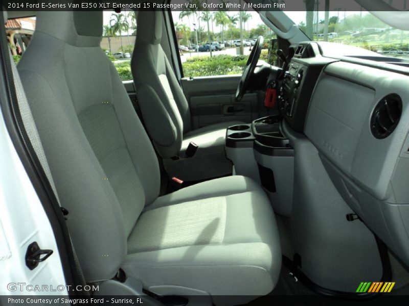 Oxford White / Medium Flint 2014 Ford E-Series Van E350 XLT Extended 15 Passenger Van