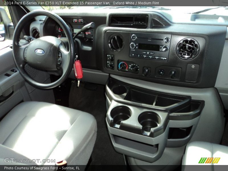 Oxford White / Medium Flint 2014 Ford E-Series Van E350 XLT Extended 15 Passenger Van