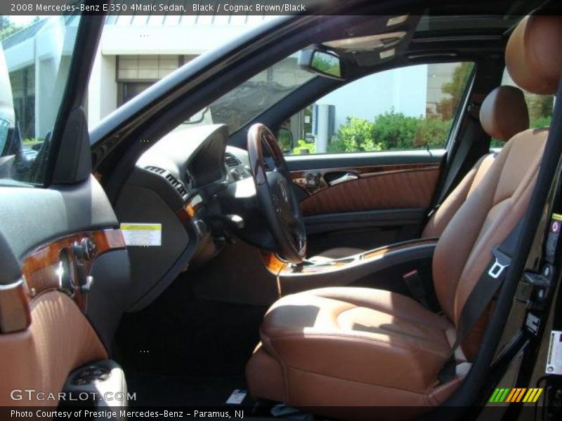 Black / Cognac Brown/Black 2008 Mercedes-Benz E 350 4Matic Sedan