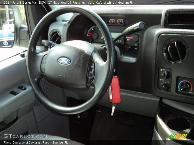 Oxford White / Medium Flint 2014 Ford E-Series Van E350 XLT Extended 15 Passenger Van