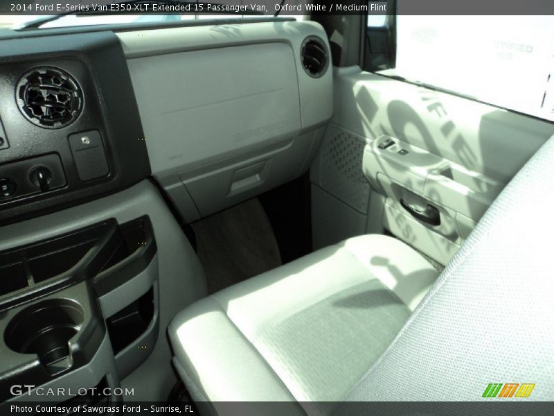 Oxford White / Medium Flint 2014 Ford E-Series Van E350 XLT Extended 15 Passenger Van