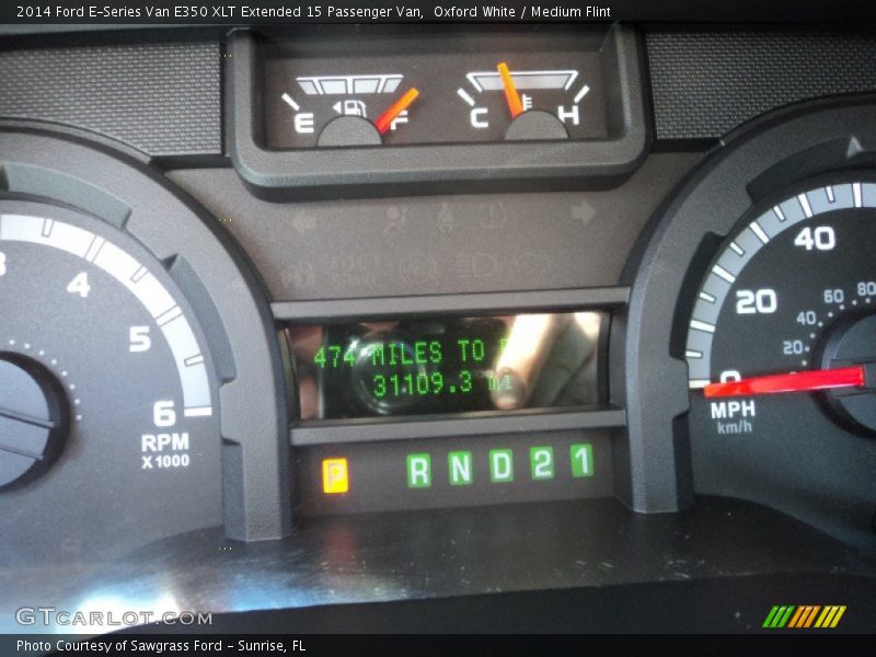 Oxford White / Medium Flint 2014 Ford E-Series Van E350 XLT Extended 15 Passenger Van