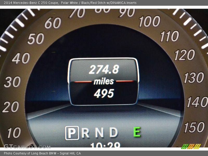 Polar White / Black/Red Stitch w/DINAMICA Inserts 2014 Mercedes-Benz C 250 Coupe
