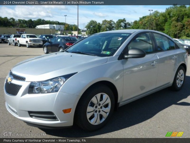 Silver Ice Metallic / Jet Black/Medium Titanium 2014 Chevrolet Cruze LS