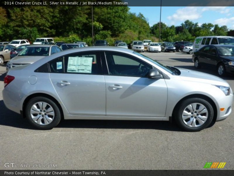 Silver Ice Metallic / Jet Black/Medium Titanium 2014 Chevrolet Cruze LS
