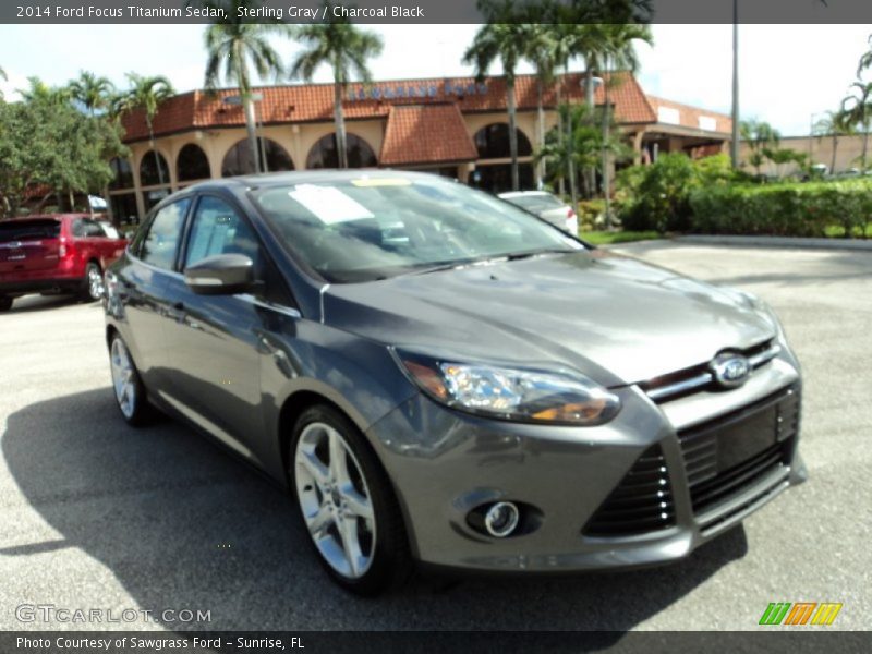 Sterling Gray / Charcoal Black 2014 Ford Focus Titanium Sedan