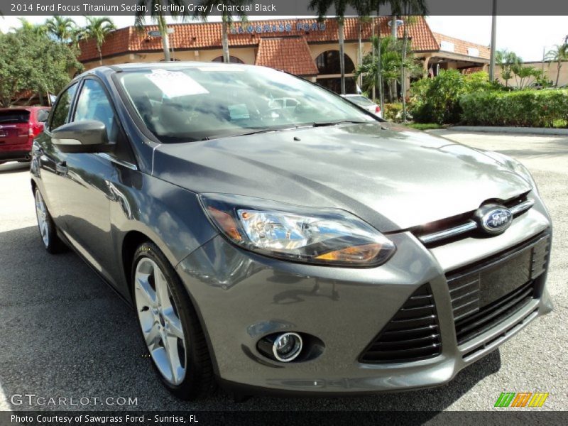 Sterling Gray / Charcoal Black 2014 Ford Focus Titanium Sedan