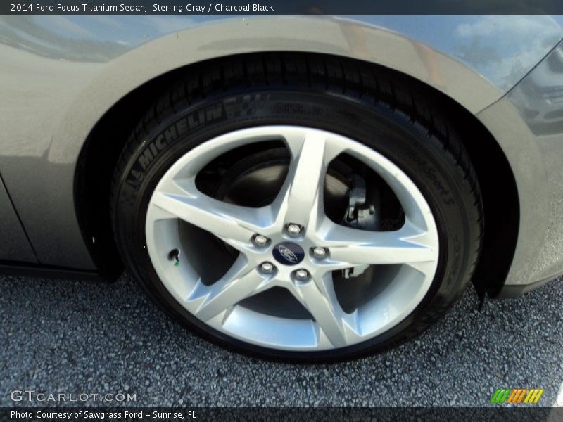 Sterling Gray / Charcoal Black 2014 Ford Focus Titanium Sedan
