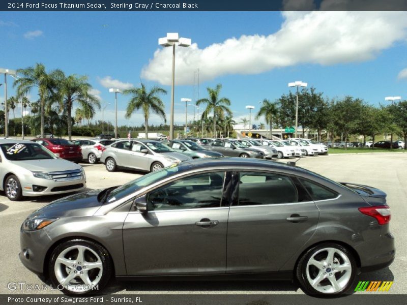 Sterling Gray / Charcoal Black 2014 Ford Focus Titanium Sedan