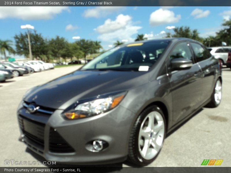 Sterling Gray / Charcoal Black 2014 Ford Focus Titanium Sedan