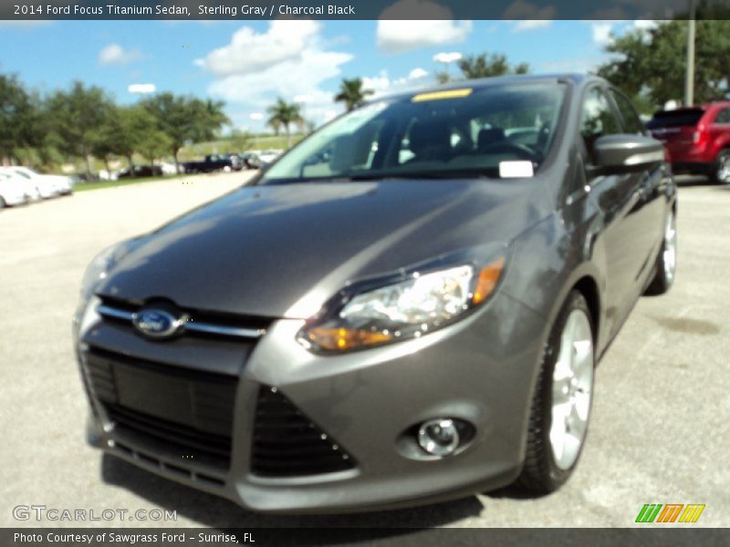 Sterling Gray / Charcoal Black 2014 Ford Focus Titanium Sedan