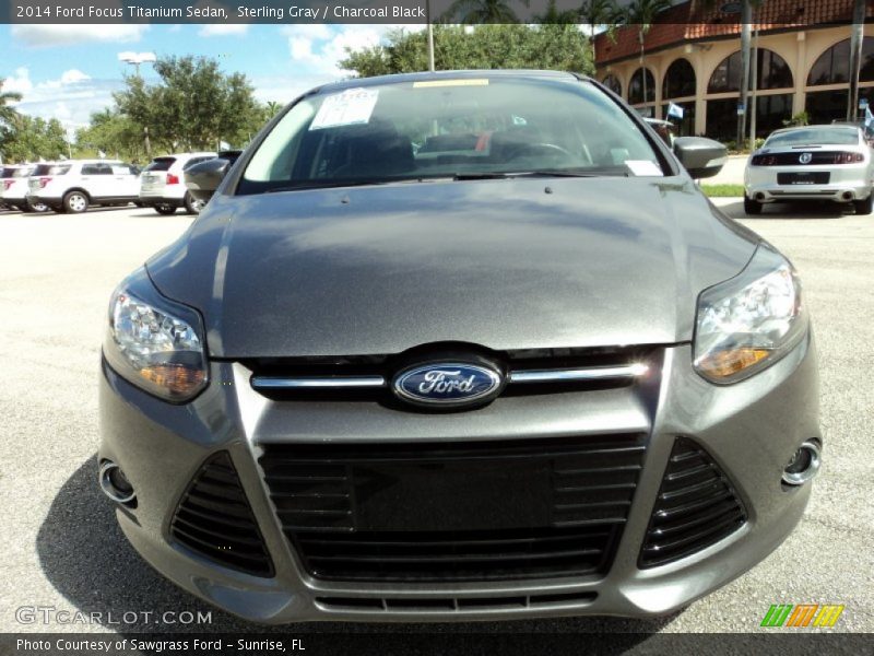 Sterling Gray / Charcoal Black 2014 Ford Focus Titanium Sedan
