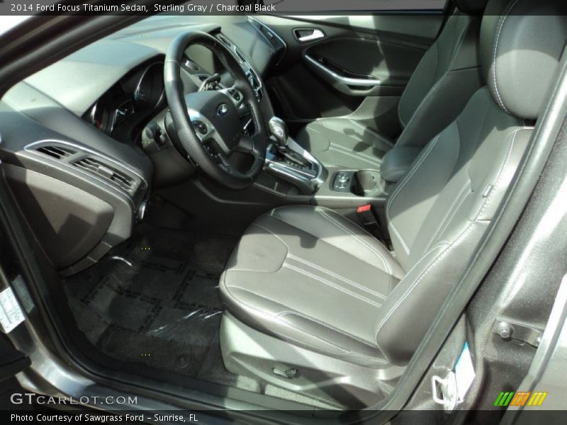 Sterling Gray / Charcoal Black 2014 Ford Focus Titanium Sedan