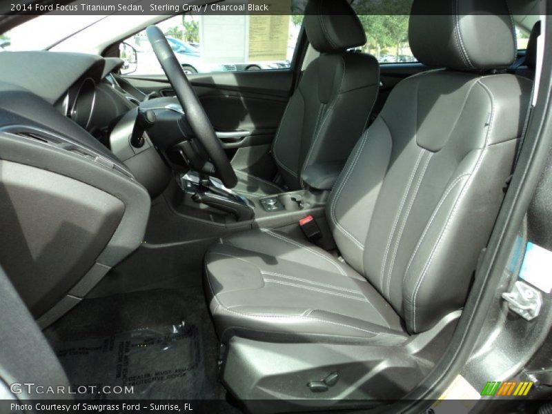 Sterling Gray / Charcoal Black 2014 Ford Focus Titanium Sedan