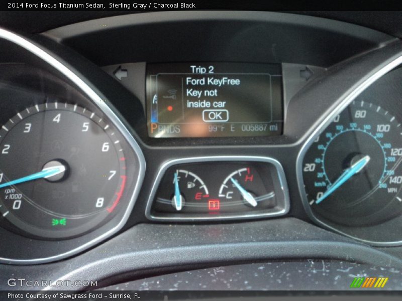 Sterling Gray / Charcoal Black 2014 Ford Focus Titanium Sedan