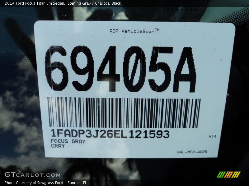 Sterling Gray / Charcoal Black 2014 Ford Focus Titanium Sedan
