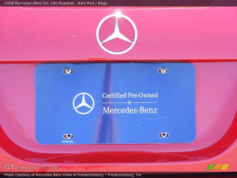 Mars Red / Beige 2008 Mercedes-Benz SLK 280 Roadster