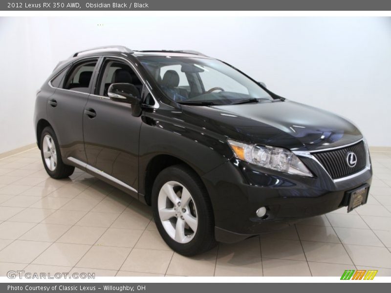 Obsidian Black / Black 2012 Lexus RX 350 AWD