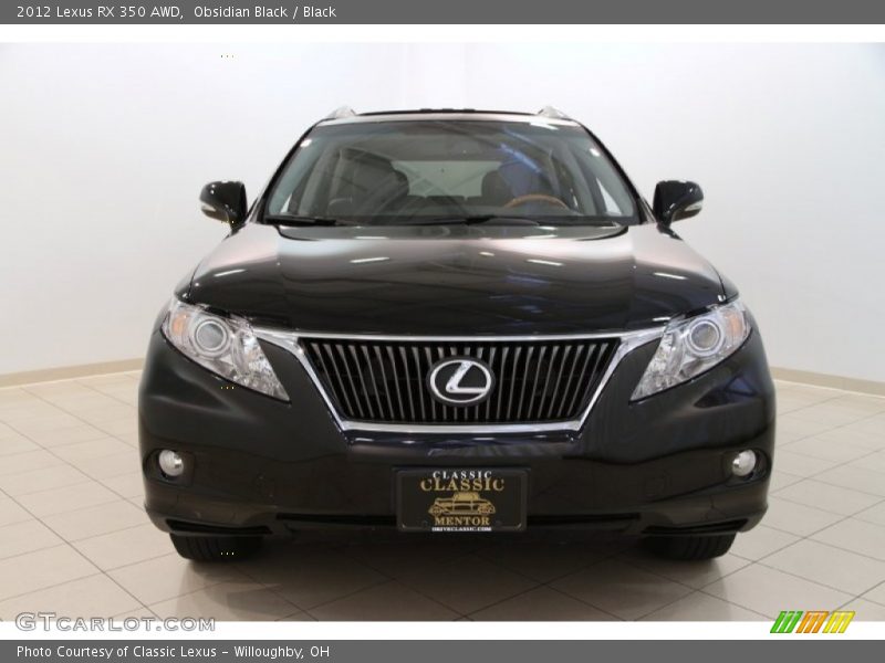 Obsidian Black / Black 2012 Lexus RX 350 AWD