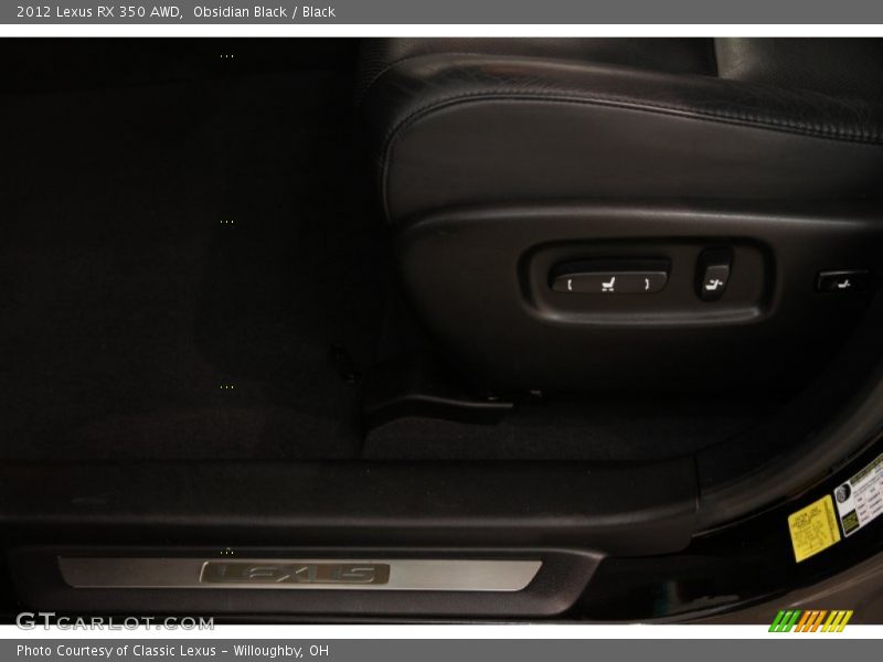 Obsidian Black / Black 2012 Lexus RX 350 AWD