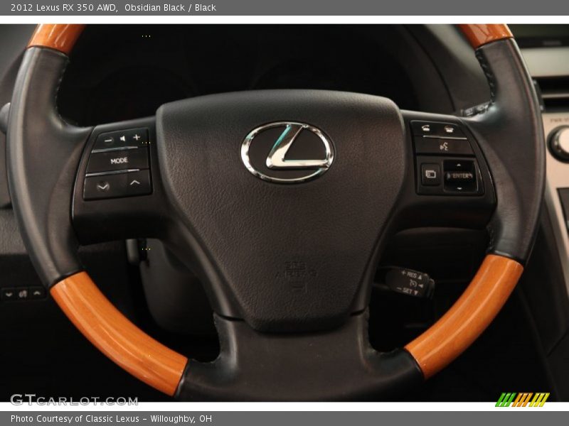 Obsidian Black / Black 2012 Lexus RX 350 AWD