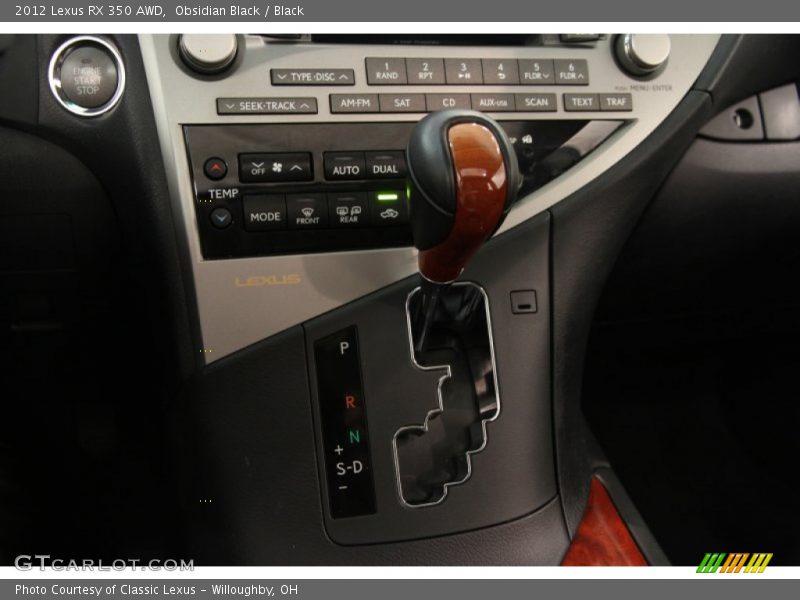 Obsidian Black / Black 2012 Lexus RX 350 AWD