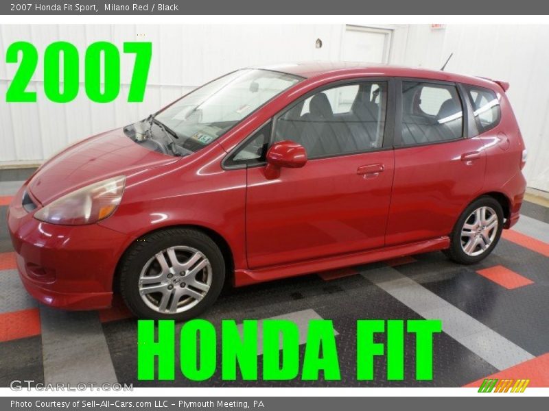 Milano Red / Black 2007 Honda Fit Sport