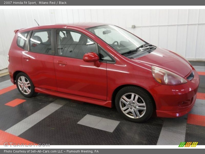 Milano Red / Black 2007 Honda Fit Sport