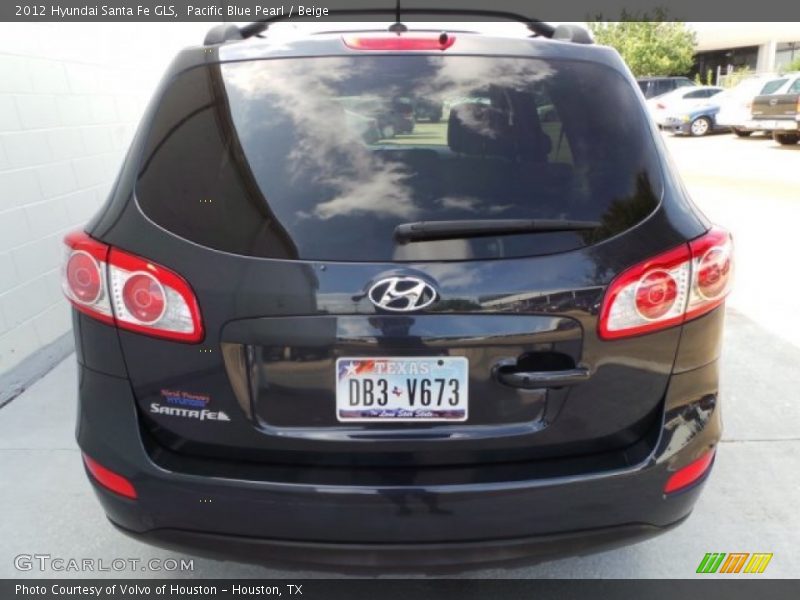 Pacific Blue Pearl / Beige 2012 Hyundai Santa Fe GLS