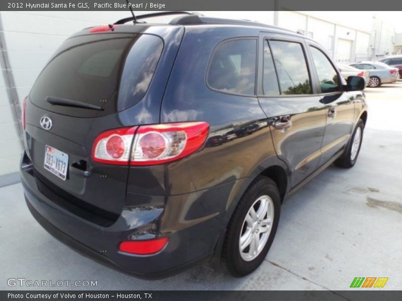 Pacific Blue Pearl / Beige 2012 Hyundai Santa Fe GLS
