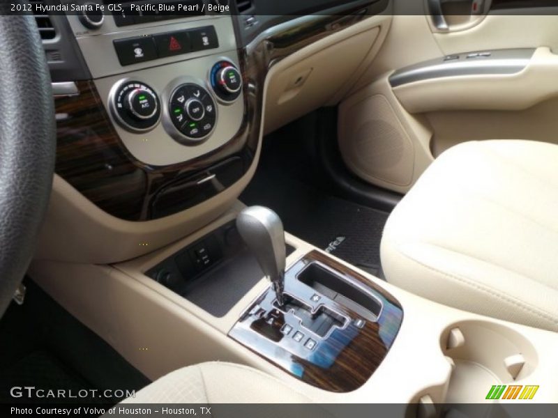 Pacific Blue Pearl / Beige 2012 Hyundai Santa Fe GLS