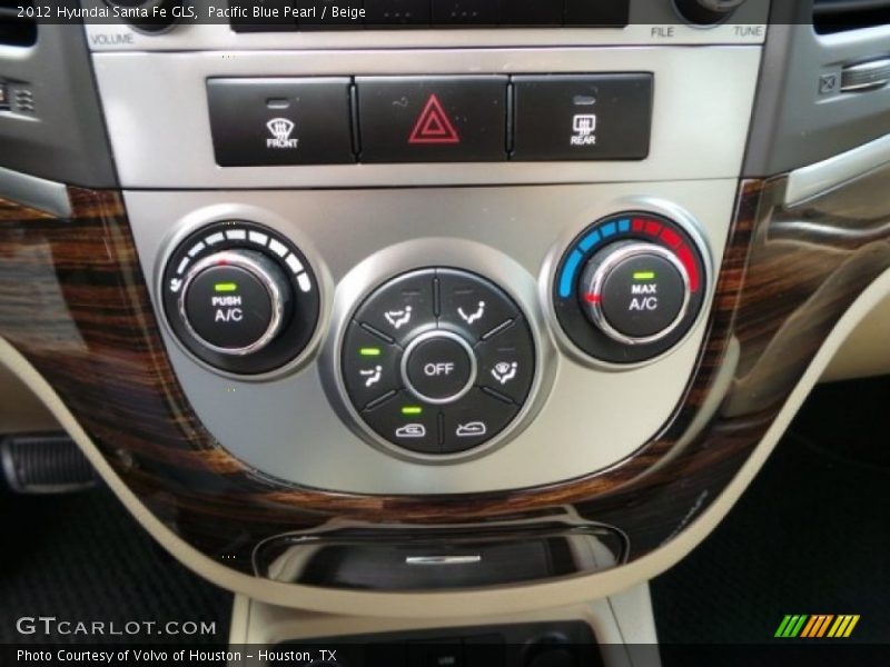Pacific Blue Pearl / Beige 2012 Hyundai Santa Fe GLS