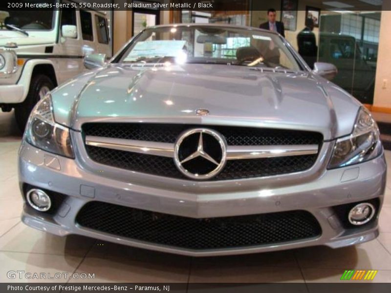 Palladium Silver Metallic / Black 2009 Mercedes-Benz SL 550 Roadster