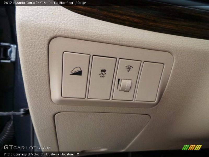 Pacific Blue Pearl / Beige 2012 Hyundai Santa Fe GLS