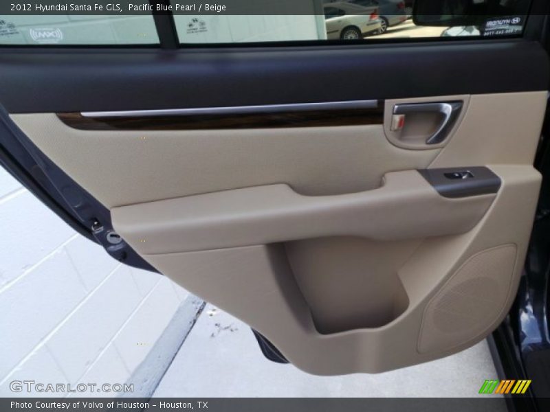Pacific Blue Pearl / Beige 2012 Hyundai Santa Fe GLS