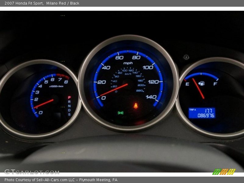 Milano Red / Black 2007 Honda Fit Sport