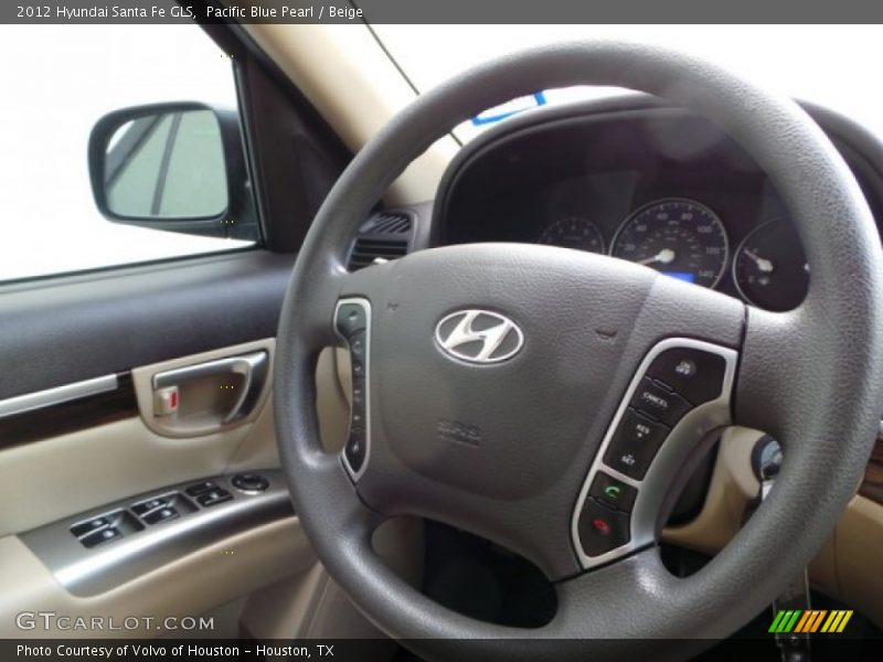 Pacific Blue Pearl / Beige 2012 Hyundai Santa Fe GLS