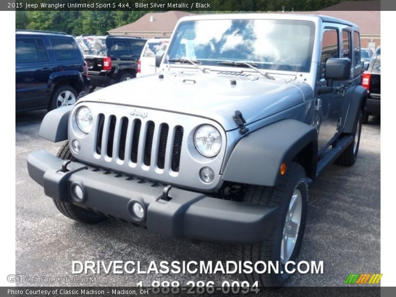 Billet Silver Metallic / Black 2015 Jeep Wrangler Unlimited Sport S 4x4