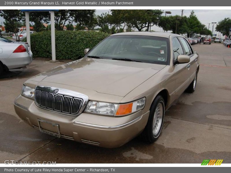 Harvest Gold Metallic / Medium Parchment 2000 Mercury Grand Marquis LS